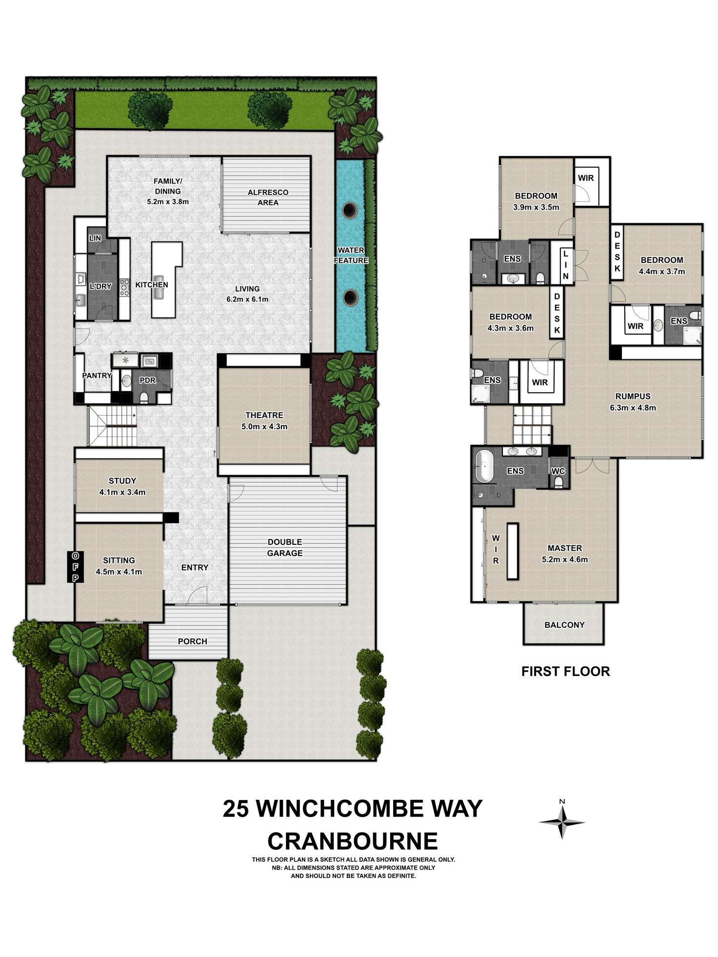 Floorplan of Homely house listing, 25 Winchcombe Way, Cranbourne North VIC 3977