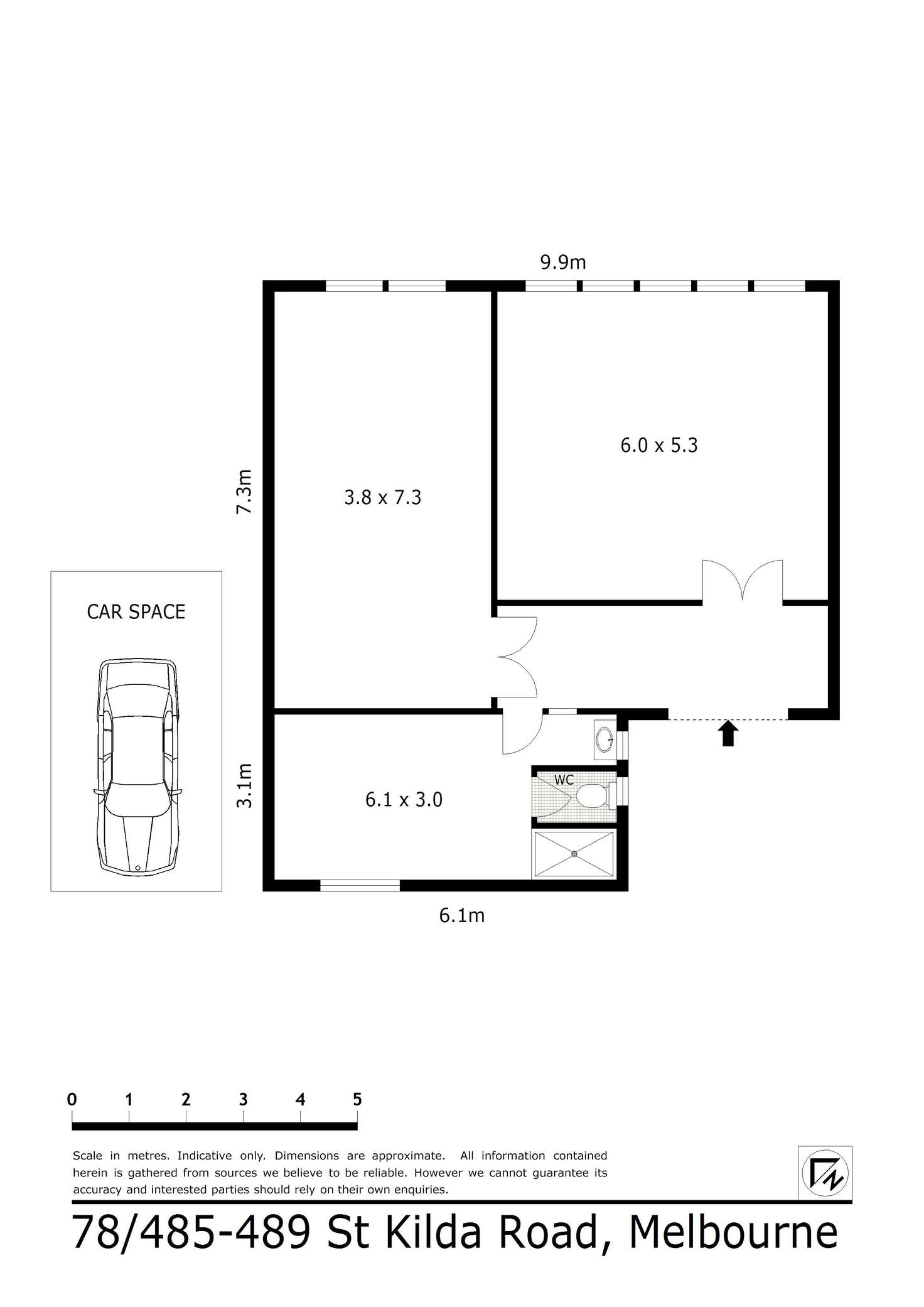 Floorplan of Homely apartment listing, 78/485-489 St Kilda Road, Melbourne VIC 3004