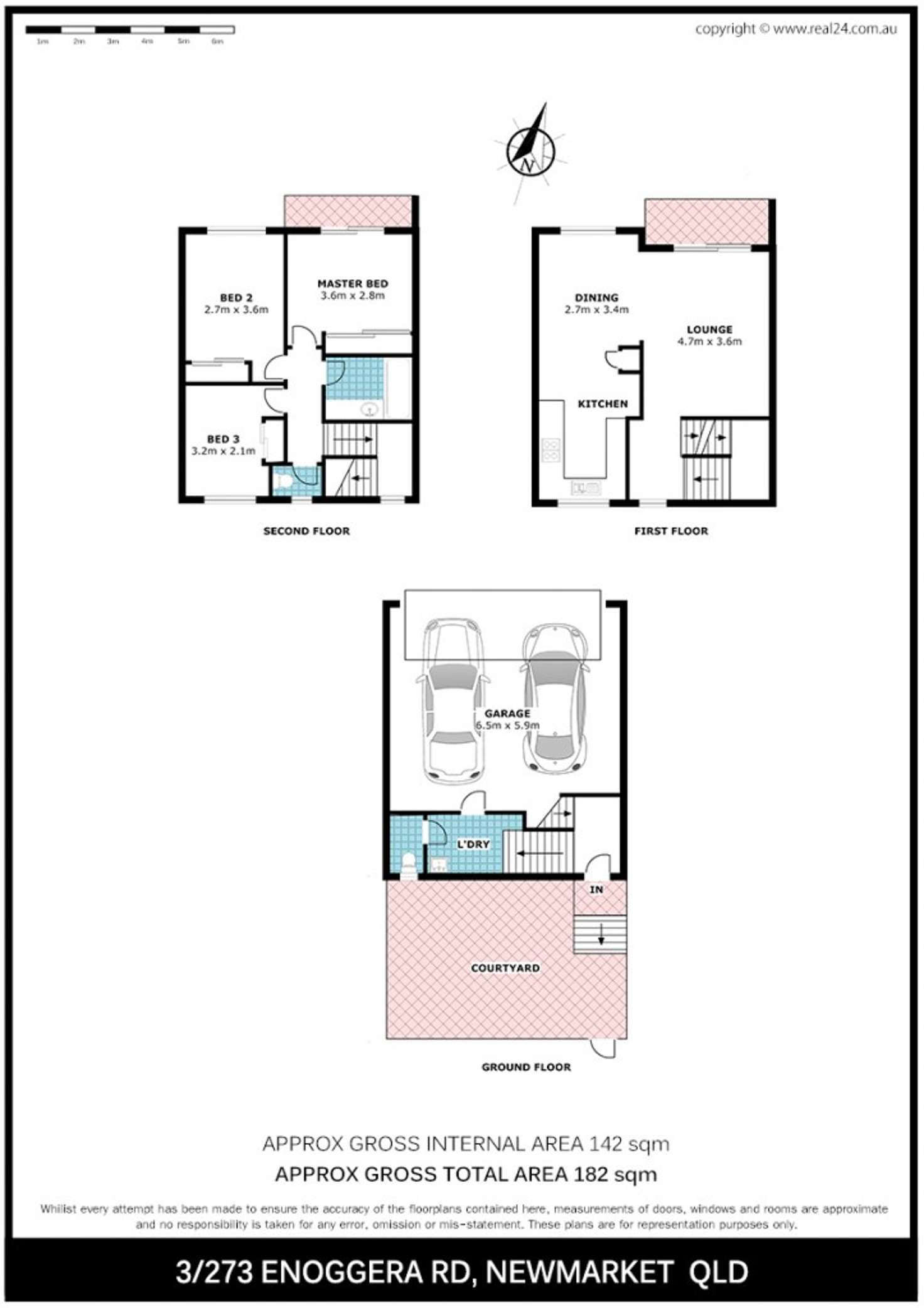 Floorplan of Homely townhouse listing, 3/273 Enoggera Road, Newmarket QLD 4051