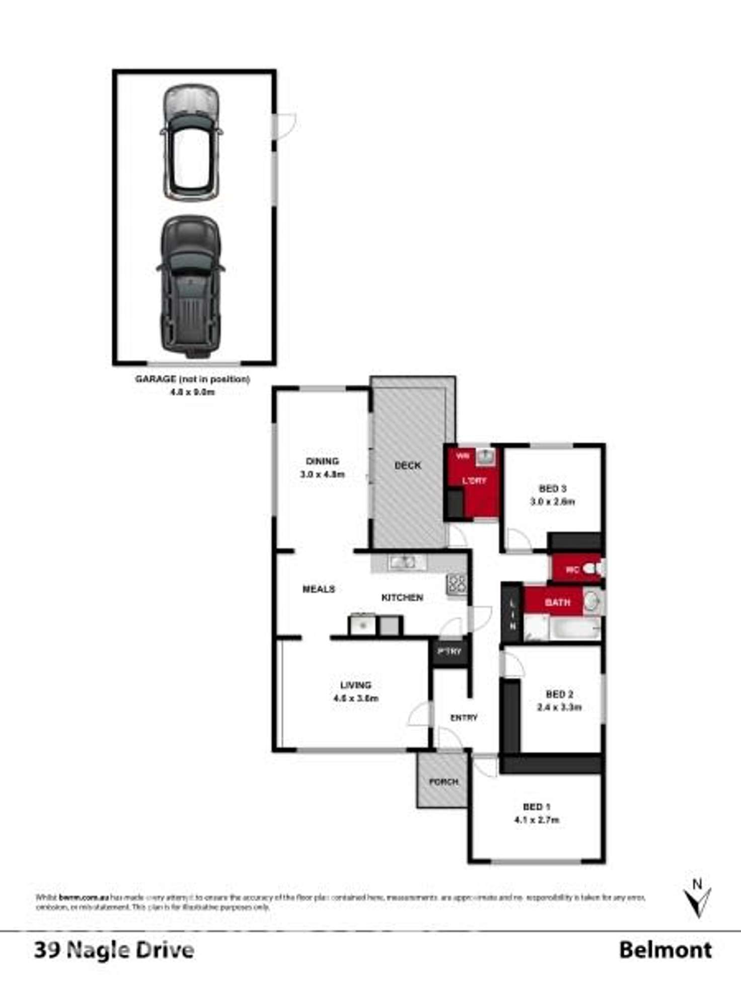 Floorplan of Homely house listing, 39 Nagle Drive, Belmont VIC 3216