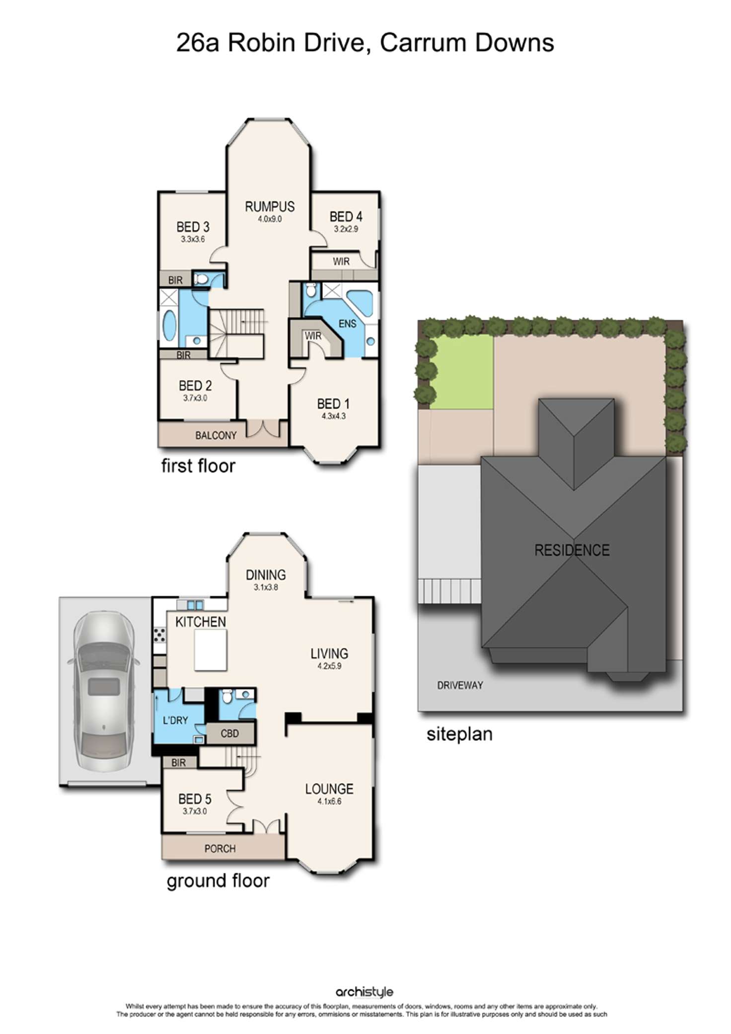 Floorplan of Homely house listing, 26A Robin Drive, Carrum Downs VIC 3201