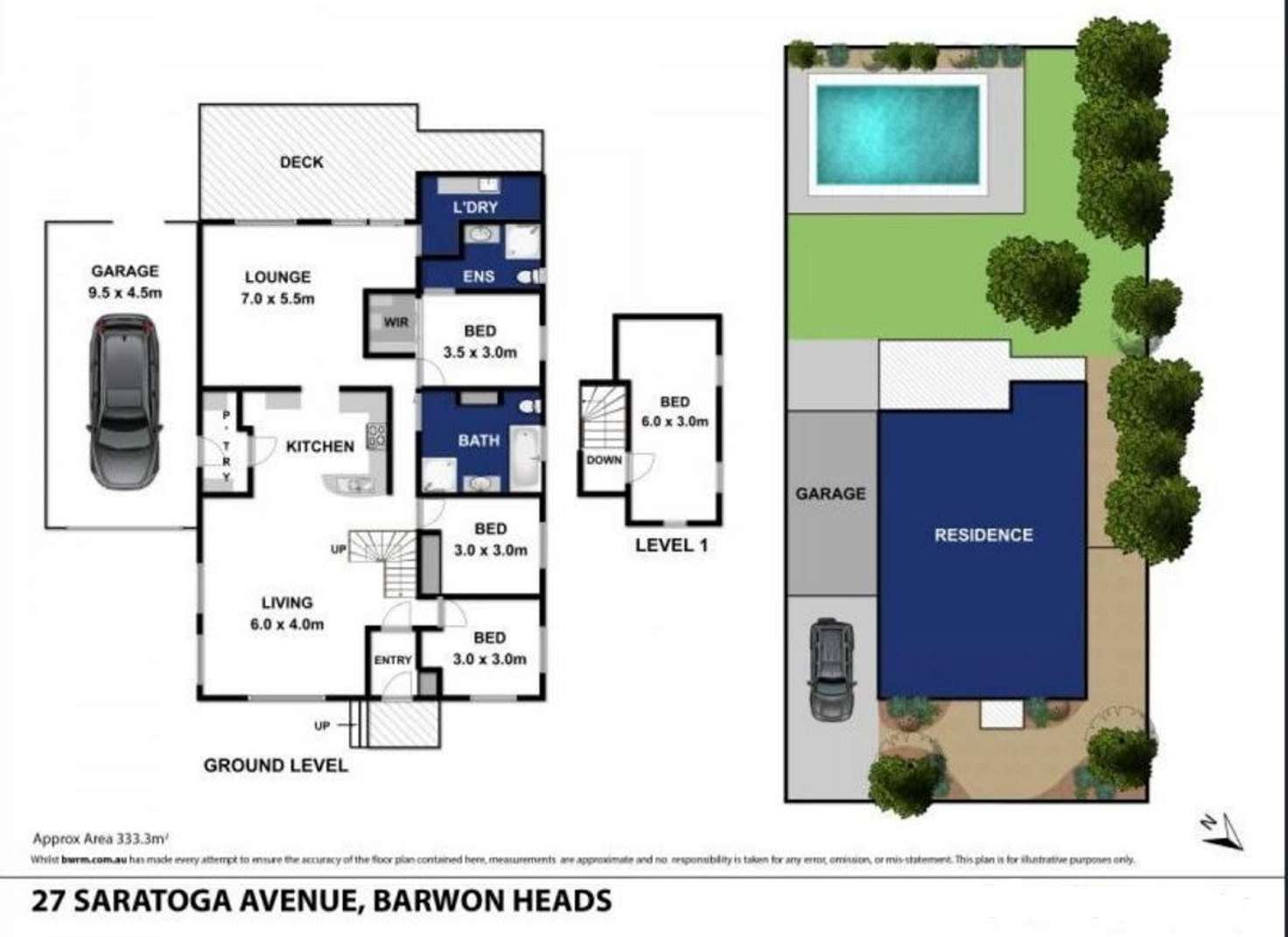 Floorplan of Homely house listing, 27 Saratoga Avenue, Barwon Heads VIC 3227