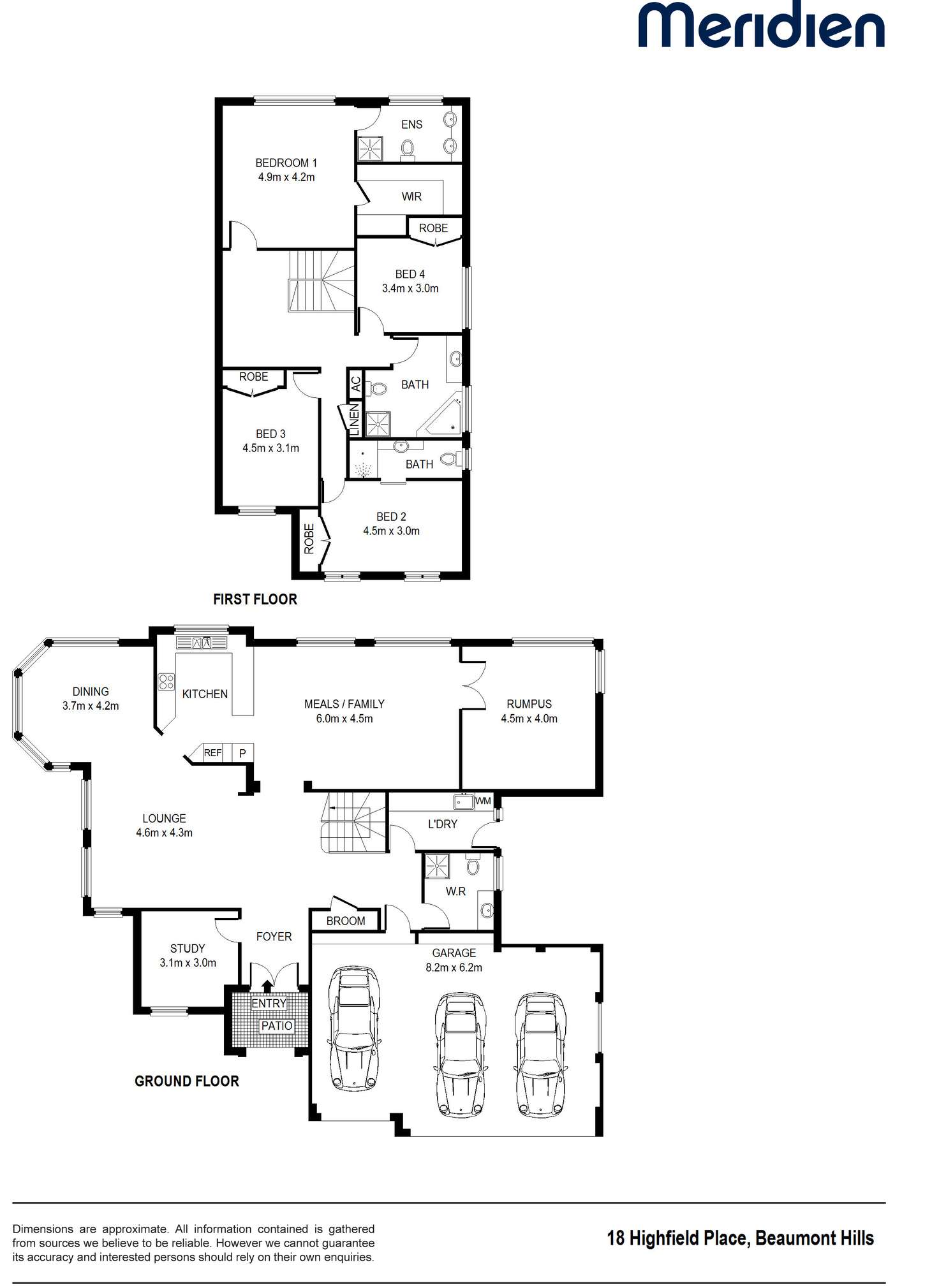 Floorplan of Homely house listing, 18 Highfield Place, Beaumont Hills NSW 2155