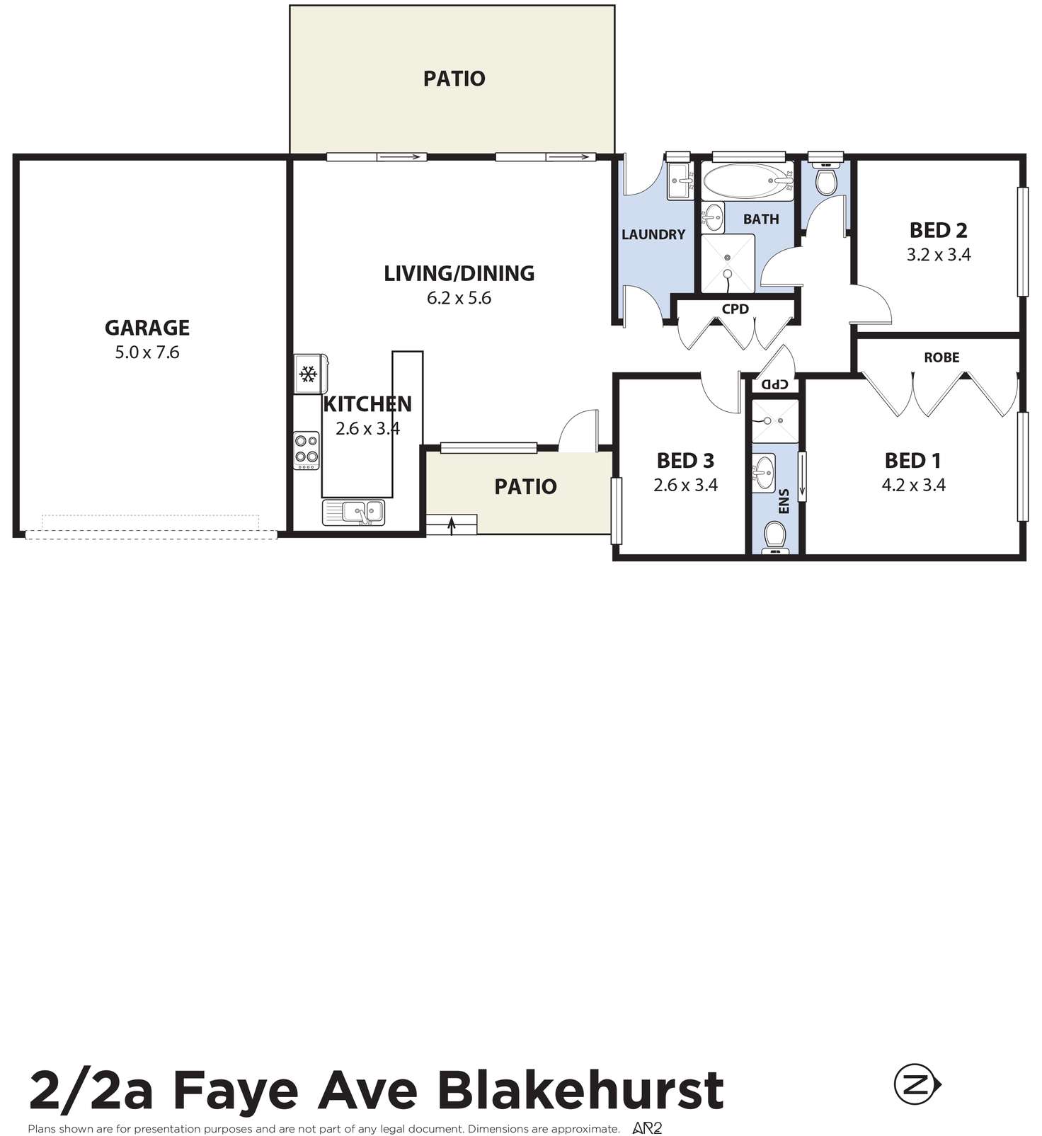 Floorplan of Homely villa listing, 2/2A Faye Avenue, Blakehurst NSW 2221