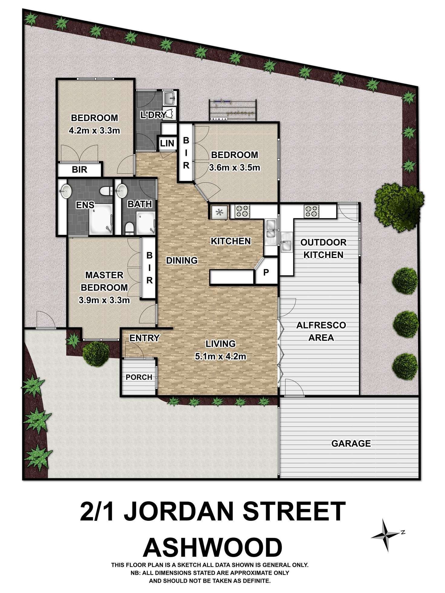 Floorplan of Homely unit listing, 2/1 Jordan Street, Ashwood VIC 3147