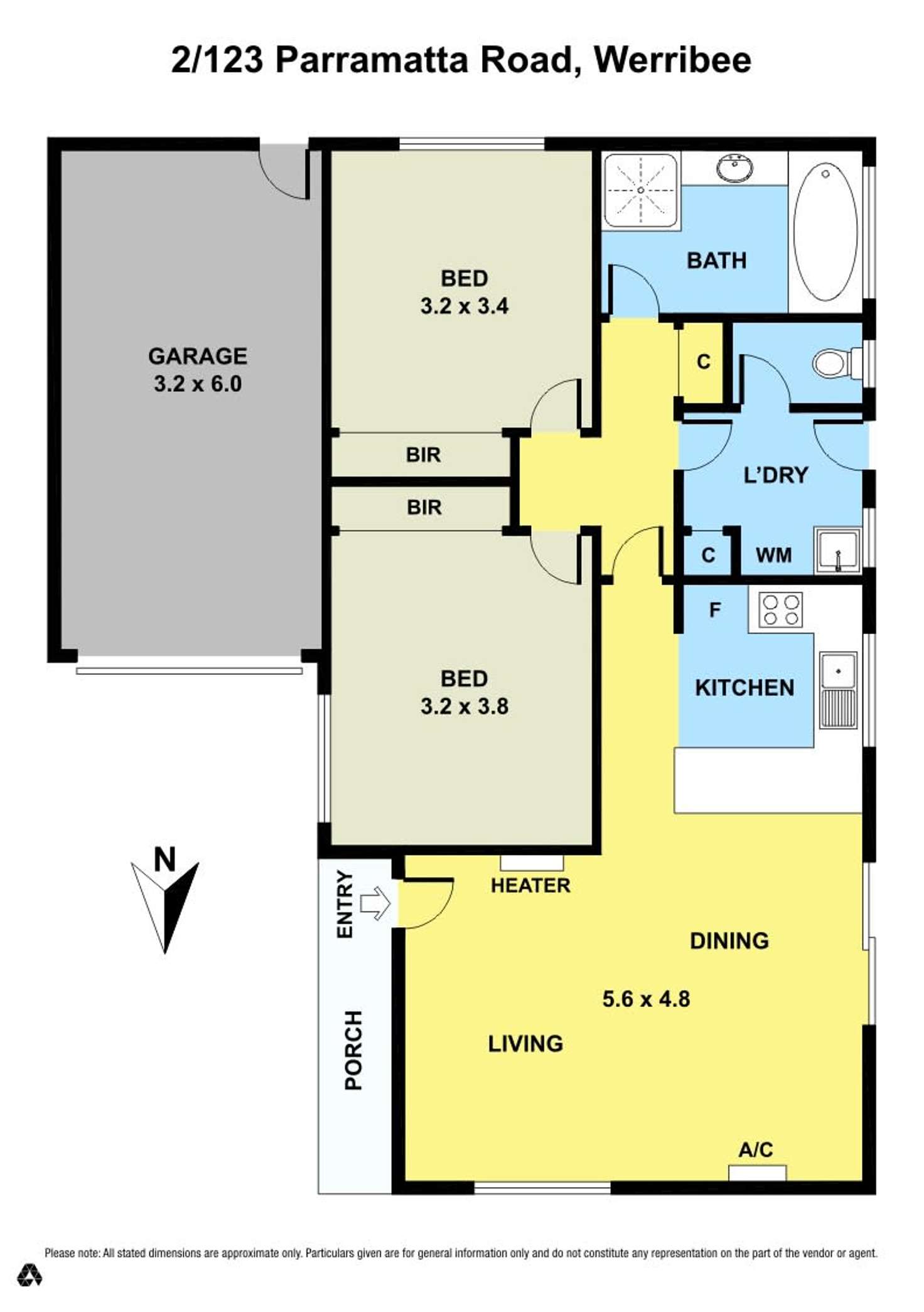 Floorplan of Homely unit listing, 2/123 Parramatta Road, Werribee VIC 3030