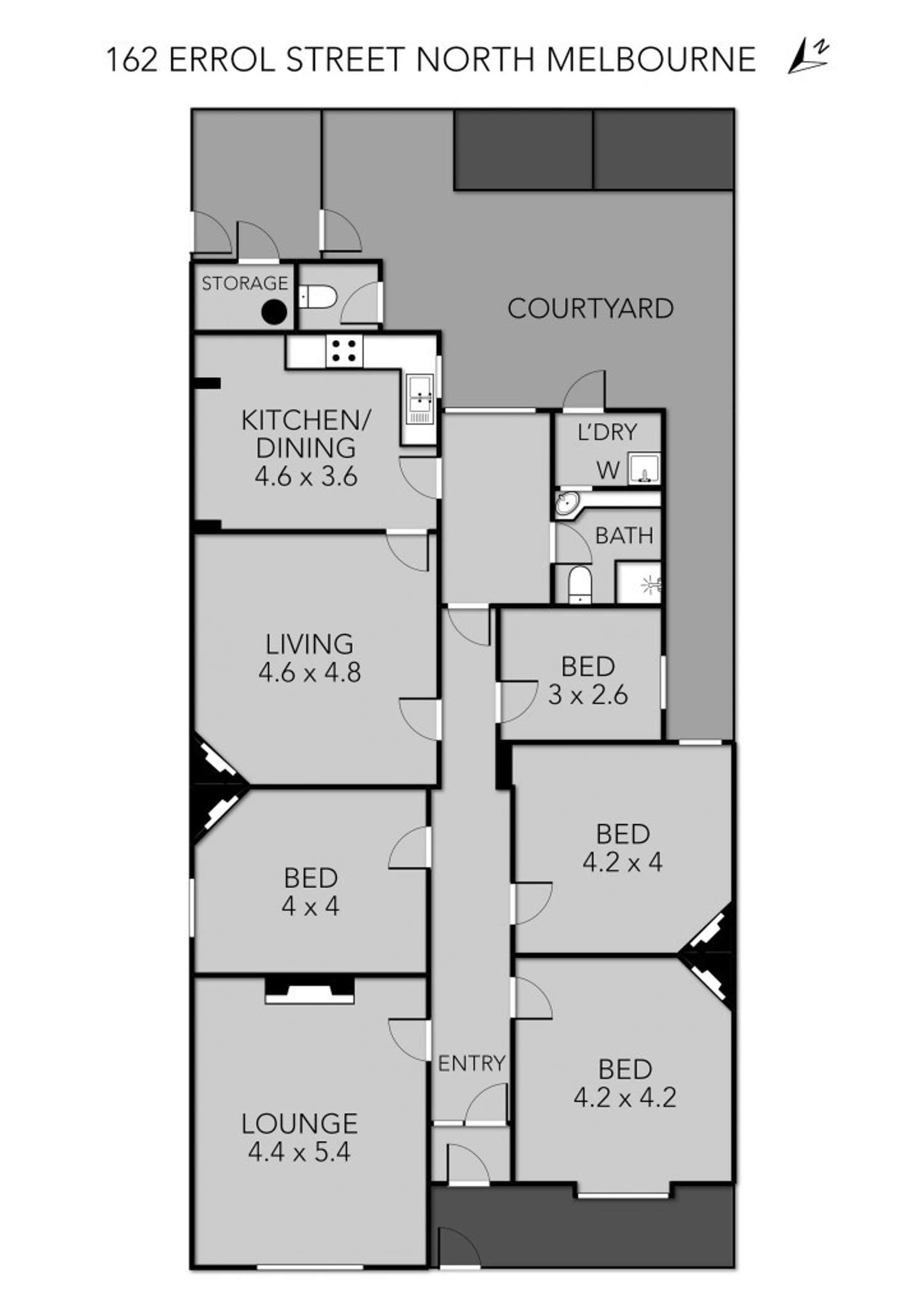 Floorplan of Homely house listing, 162 Errol Street, North Melbourne VIC 3051