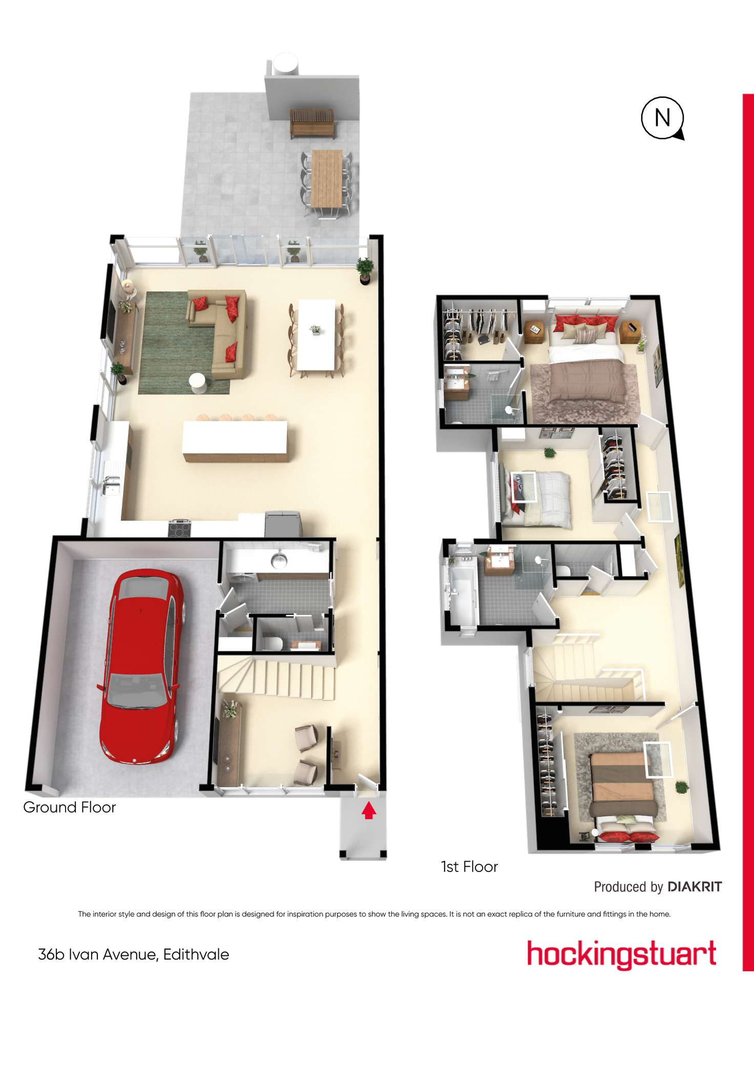 Floorplan of Homely townhouse listing, 36b Ivan Avenue, Edithvale VIC 3196