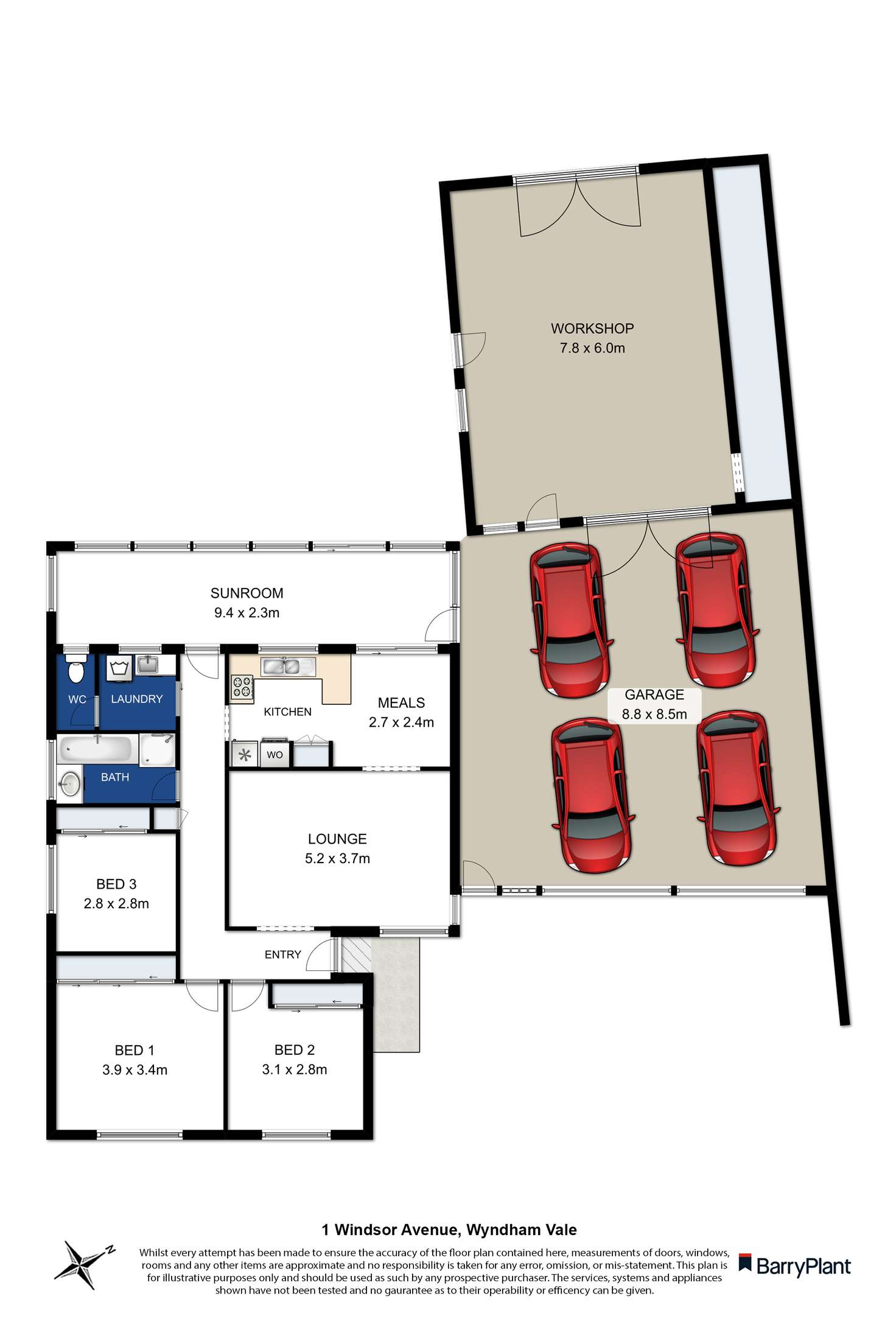 Floorplan of Homely house listing, 1 Windsor Avenue, Wyndham Vale VIC 3024