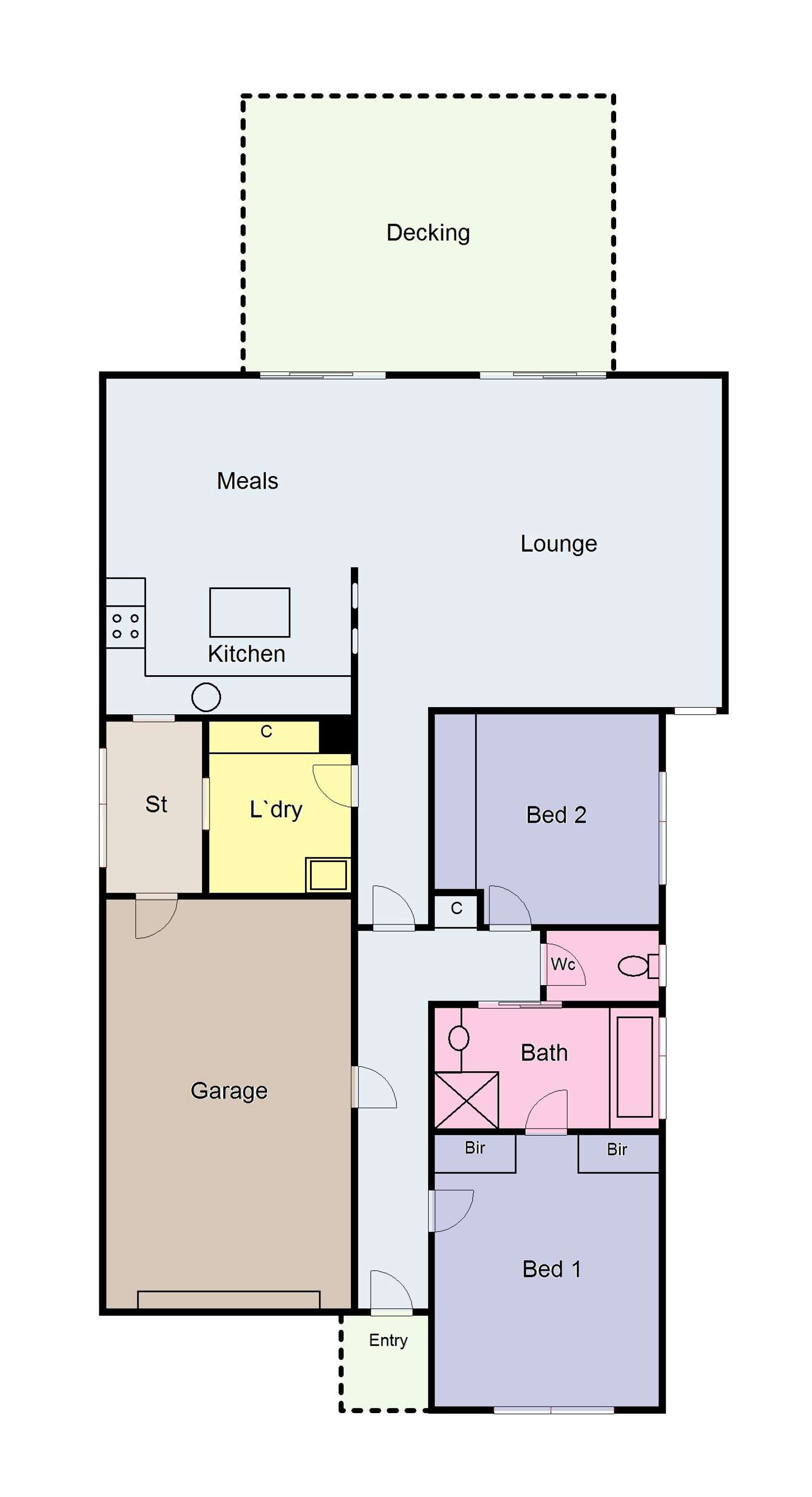 Floorplan of Homely townhouse listing, 5B Esmond Street, Black Hill VIC 3350