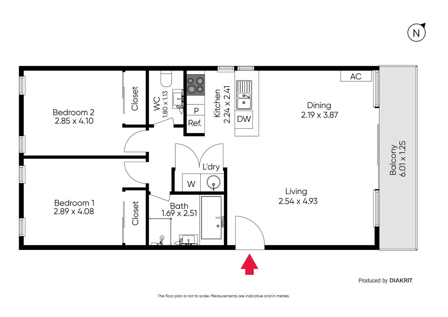 Floorplan of Homely apartment listing, 6/42 Ormond Boulevard, Bundoora VIC 3083