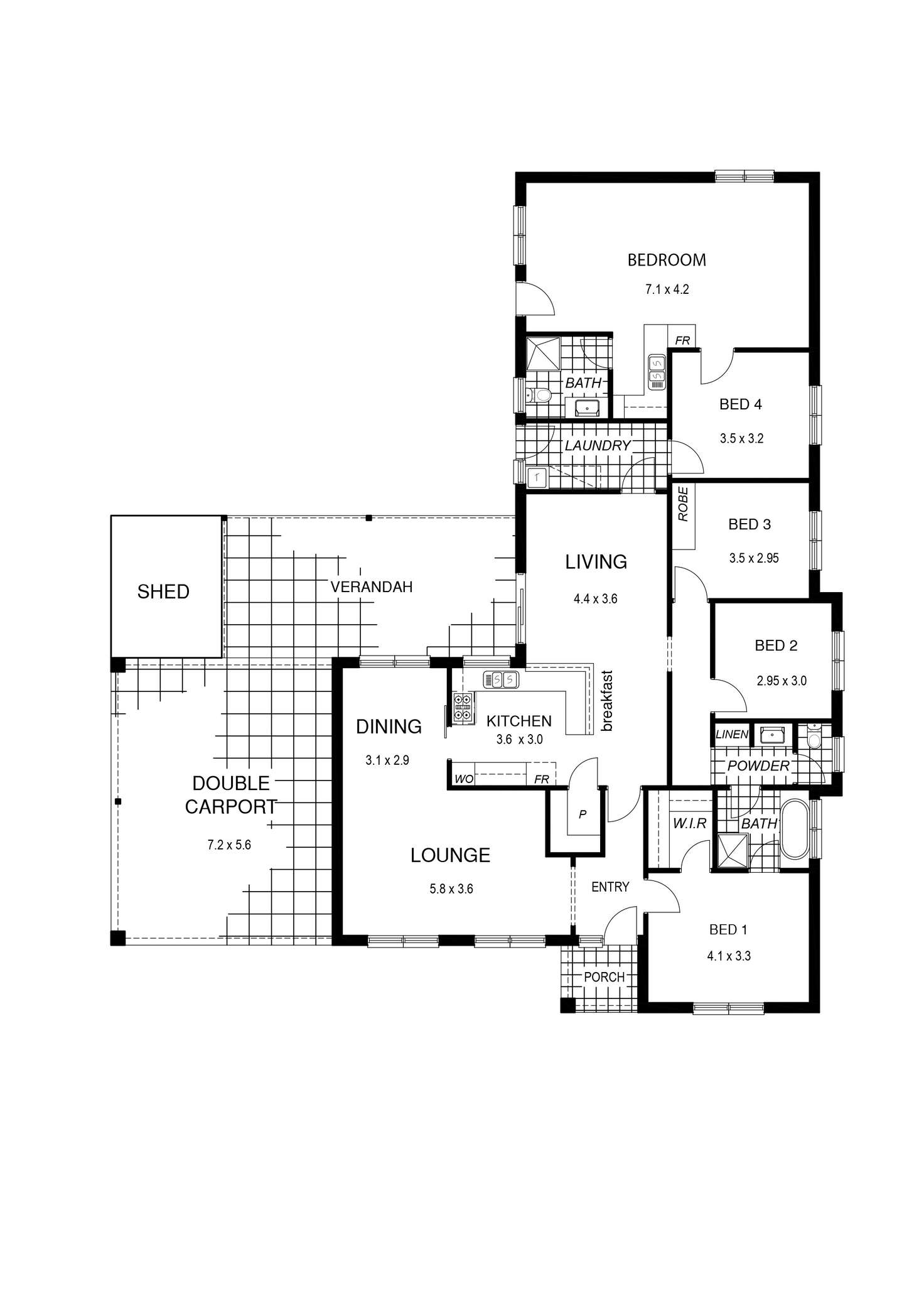 Floorplan of Homely house listing, 1 Doreen Street, Vale Park SA 5081