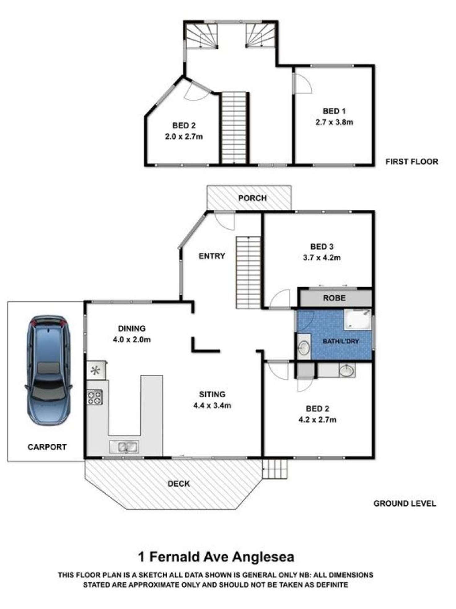 Floorplan of Homely house listing, 1 Fernald  Avenue, Anglesea VIC 3230