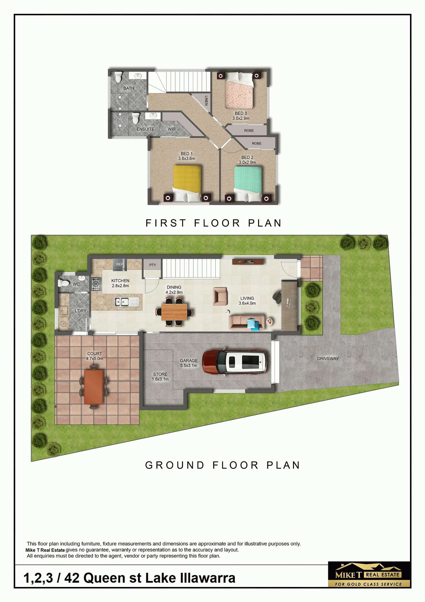 Floorplan of Homely semiDetached listing, 42 Queen Street, Warilla NSW 2528