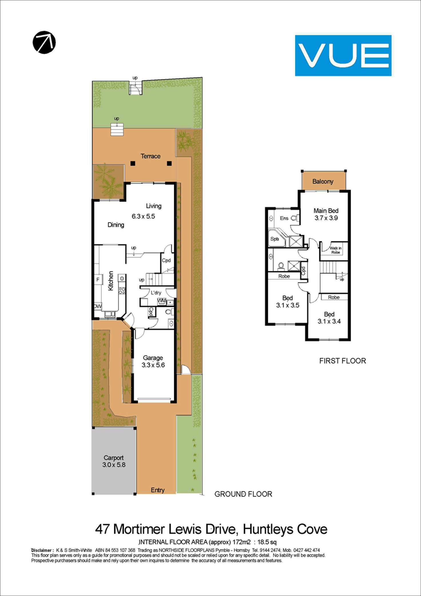 Floorplan of Homely townhouse listing, 47 Mortimer Lewis Drive, Huntleys Cove NSW 2111