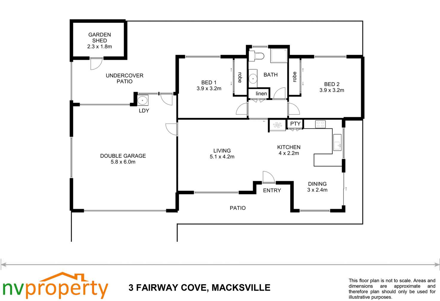 Floorplan of Homely house listing, 3 Fairway  Cove, Macksville NSW 2447