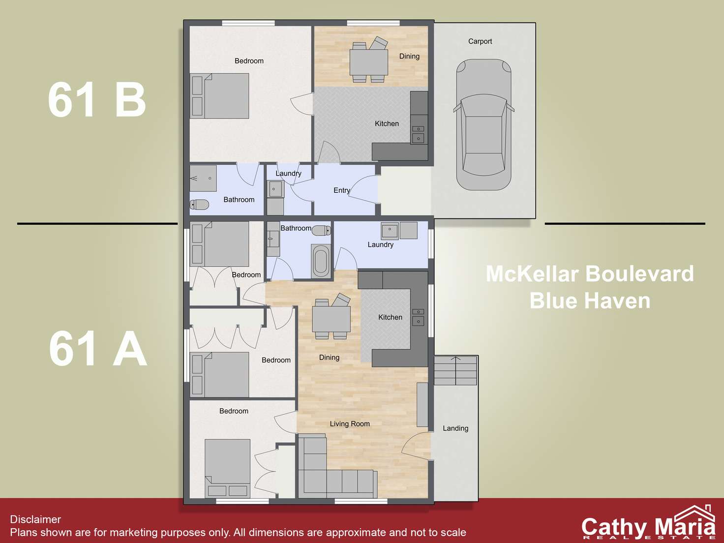 Floorplan of Homely semiDetached listing, 61 McKellar Boulevard, Blue Haven NSW 2262