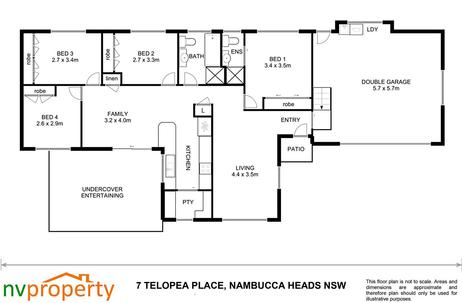 Floorplan of Homely house listing, 7 Telopea  Place, Nambucca Heads NSW 2448
