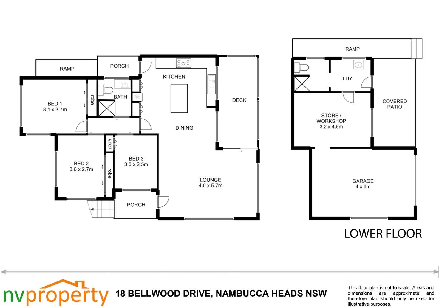 Floorplan of Homely house listing, 18 Bellwood Drive, Nambucca Heads NSW 2448