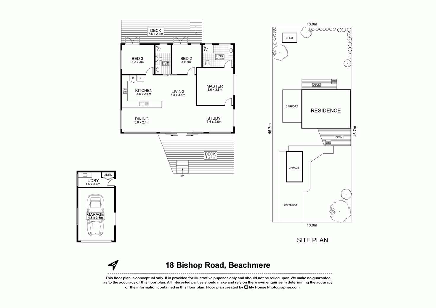 Floorplan of Homely house listing, 18 Bishop Road, Beachmere QLD 4510