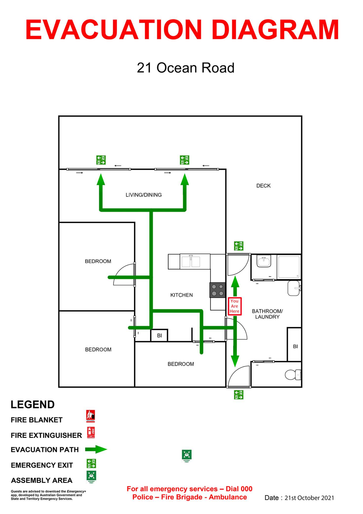 Floorplan of Homely house listing, 21 Ocean  Road, Brooms Head NSW 2463