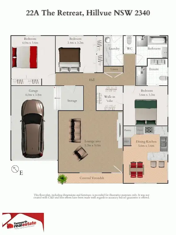 Floorplan of Homely house listing, 22a The Retreat, Hillvue NSW 2340