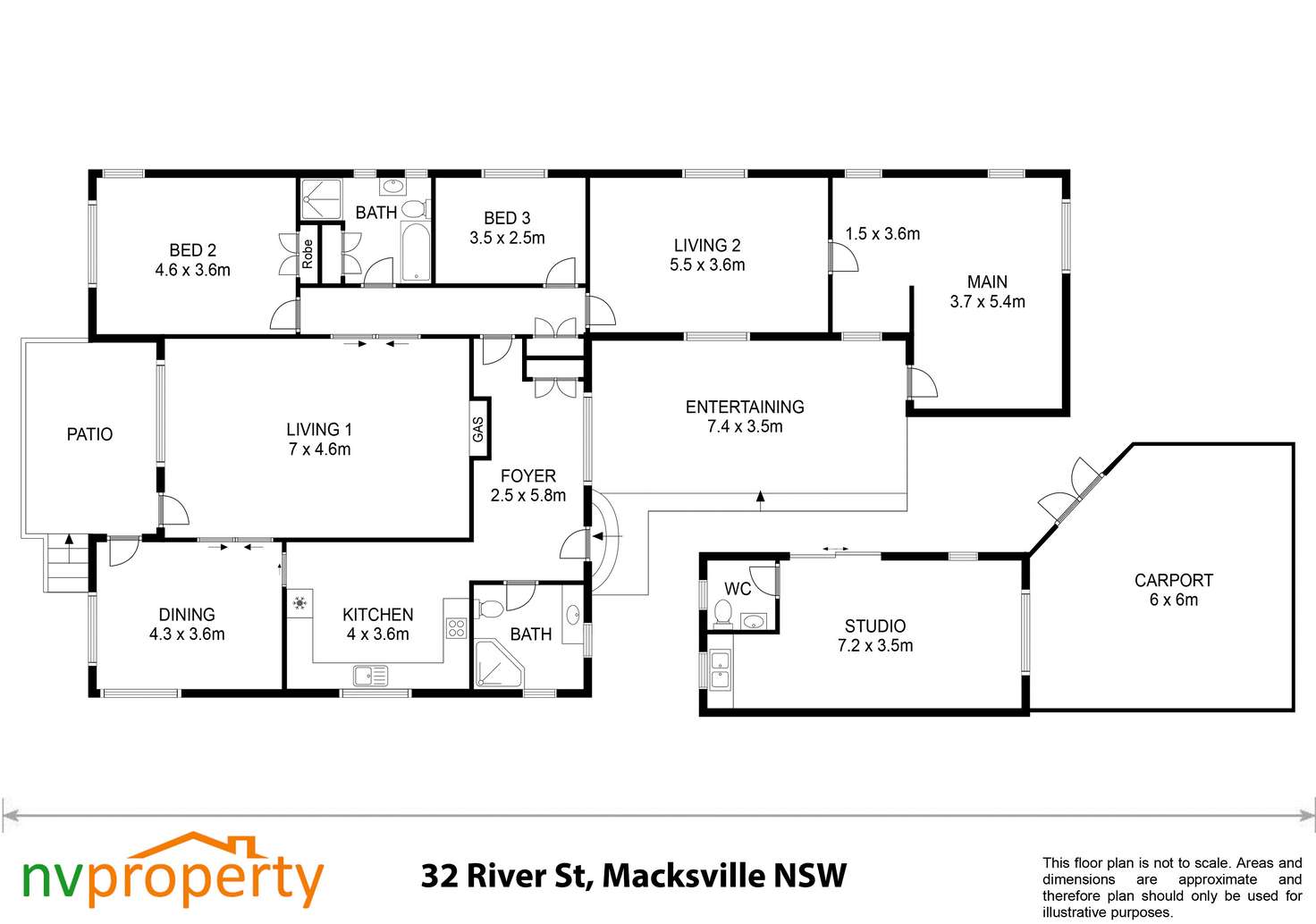 Floorplan of Homely house listing, 32 River  Street, Macksville NSW 2447