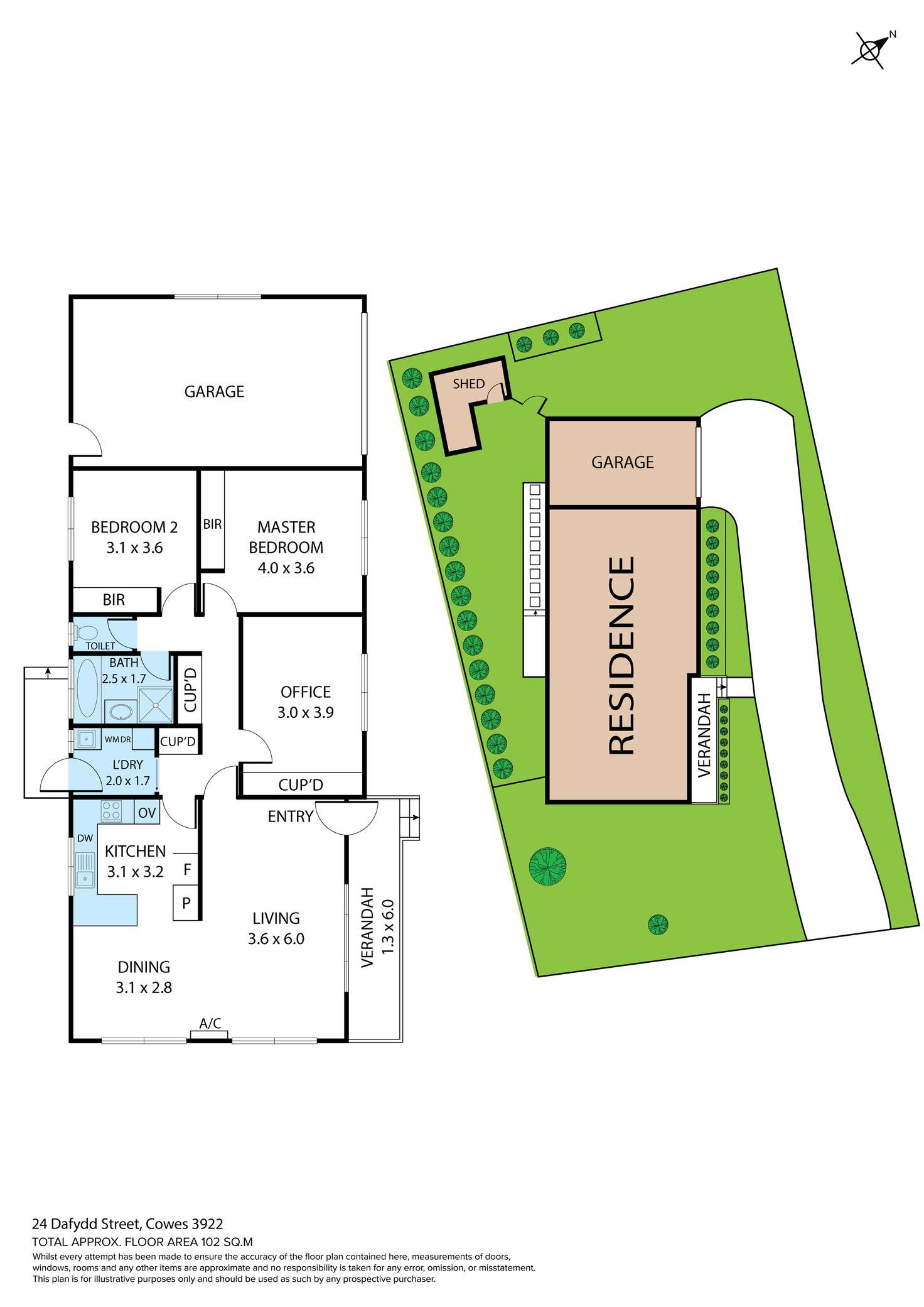 Floorplan of Homely house listing, 24 Dafydd Street, Cowes VIC 3922