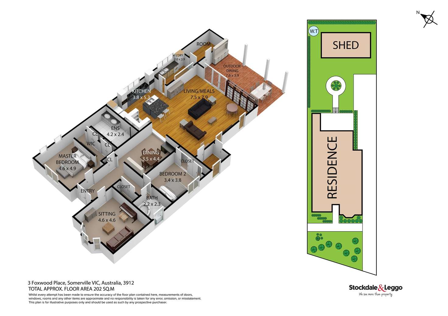 Floorplan of Homely house listing, 3 Foxwood Place, Somerville VIC 3912