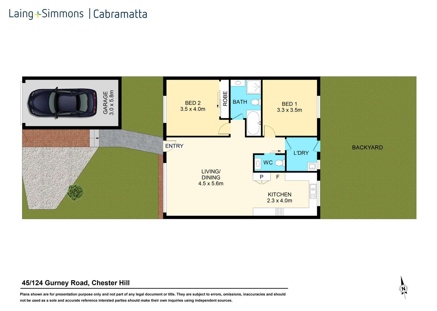 Floorplan of Homely villa listing, 45/124 Gurney Road, Chester Hill NSW 2162