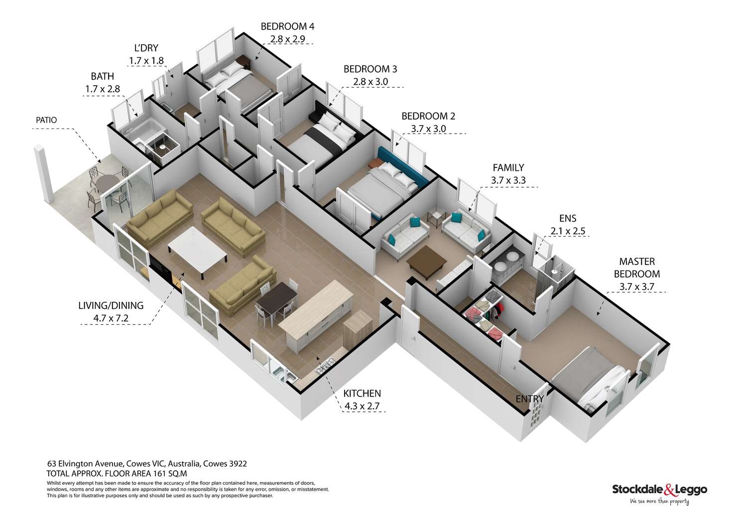 Floorplan of Homely house listing, 63 Elvington Avenue, Cowes VIC 3922