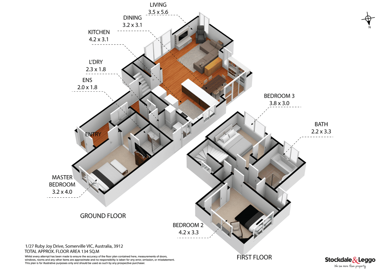 Floorplan of Homely unit listing, 1/27 Ruby Joy Drive, Somerville VIC 3912
