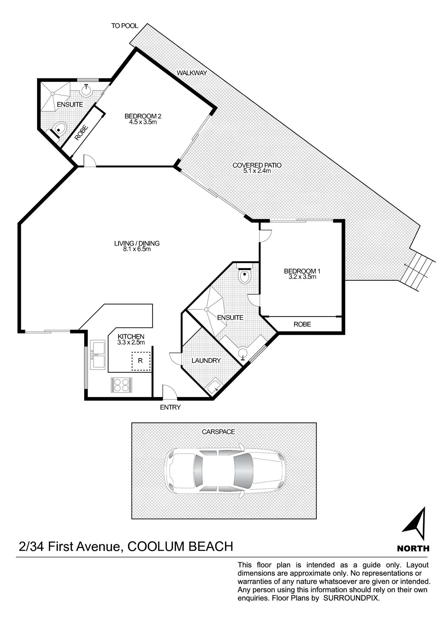 Floorplan of Homely unit listing, 2/34 First Avenue, Coolum Beach QLD 4573
