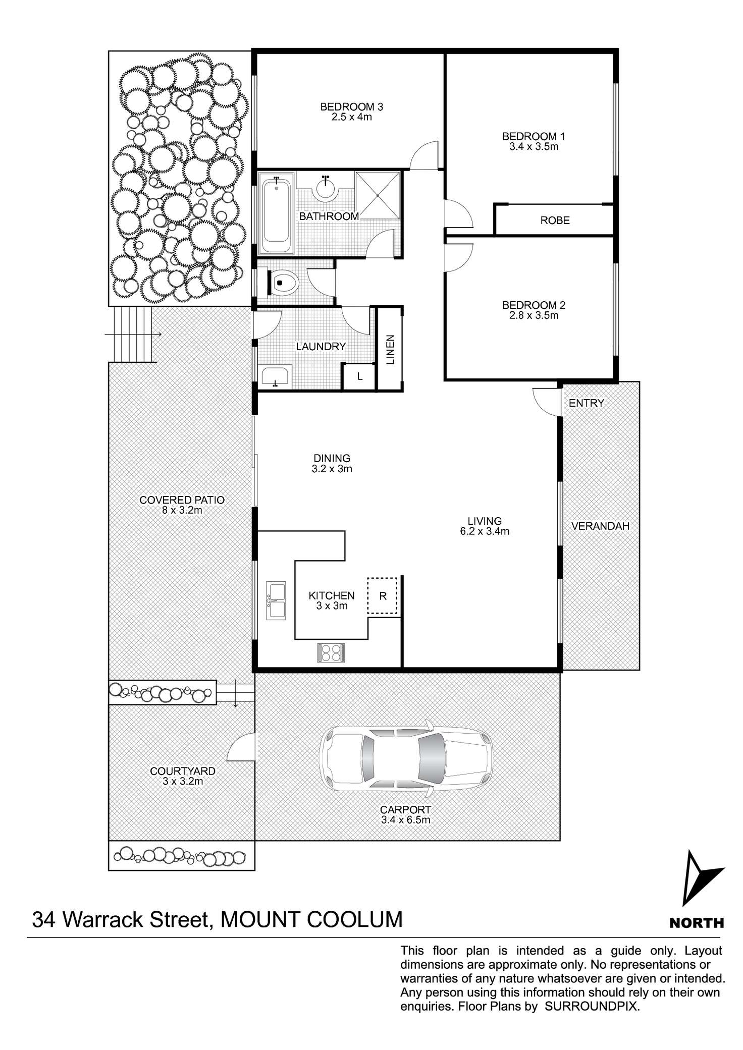 Floorplan of Homely house listing, 34 Warrack Street, Mount Coolum QLD 4573