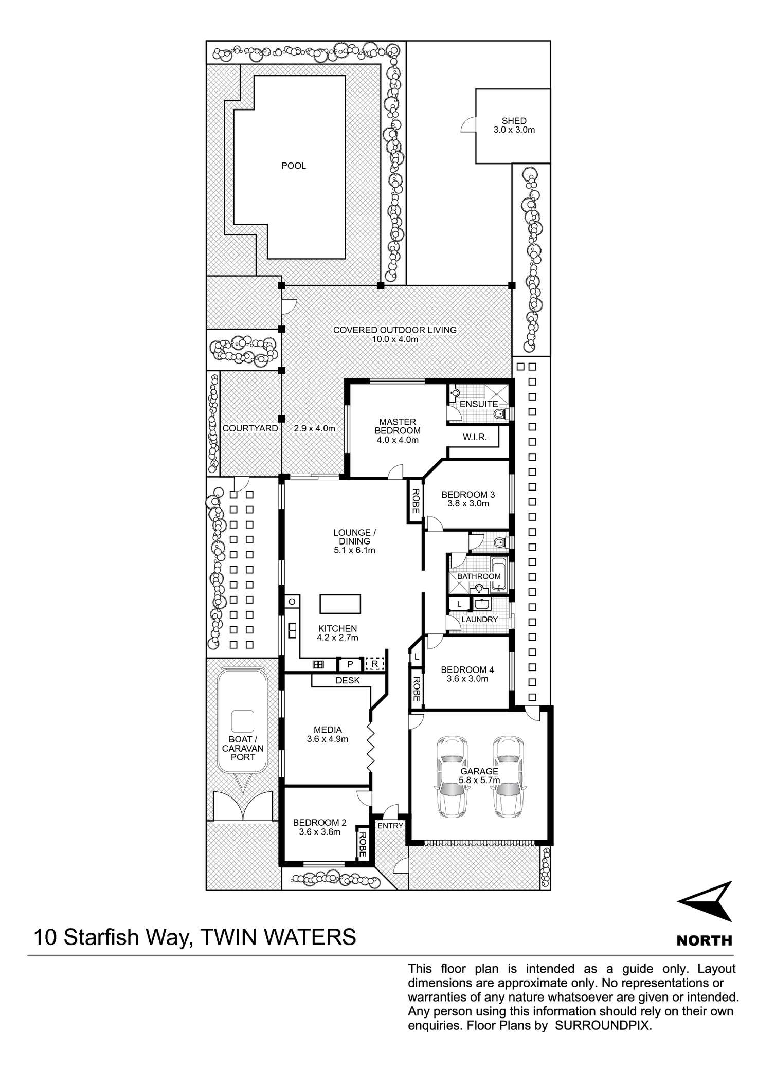 Floorplan of Homely house listing, 10 Starfish Way, Twin Waters QLD 4564