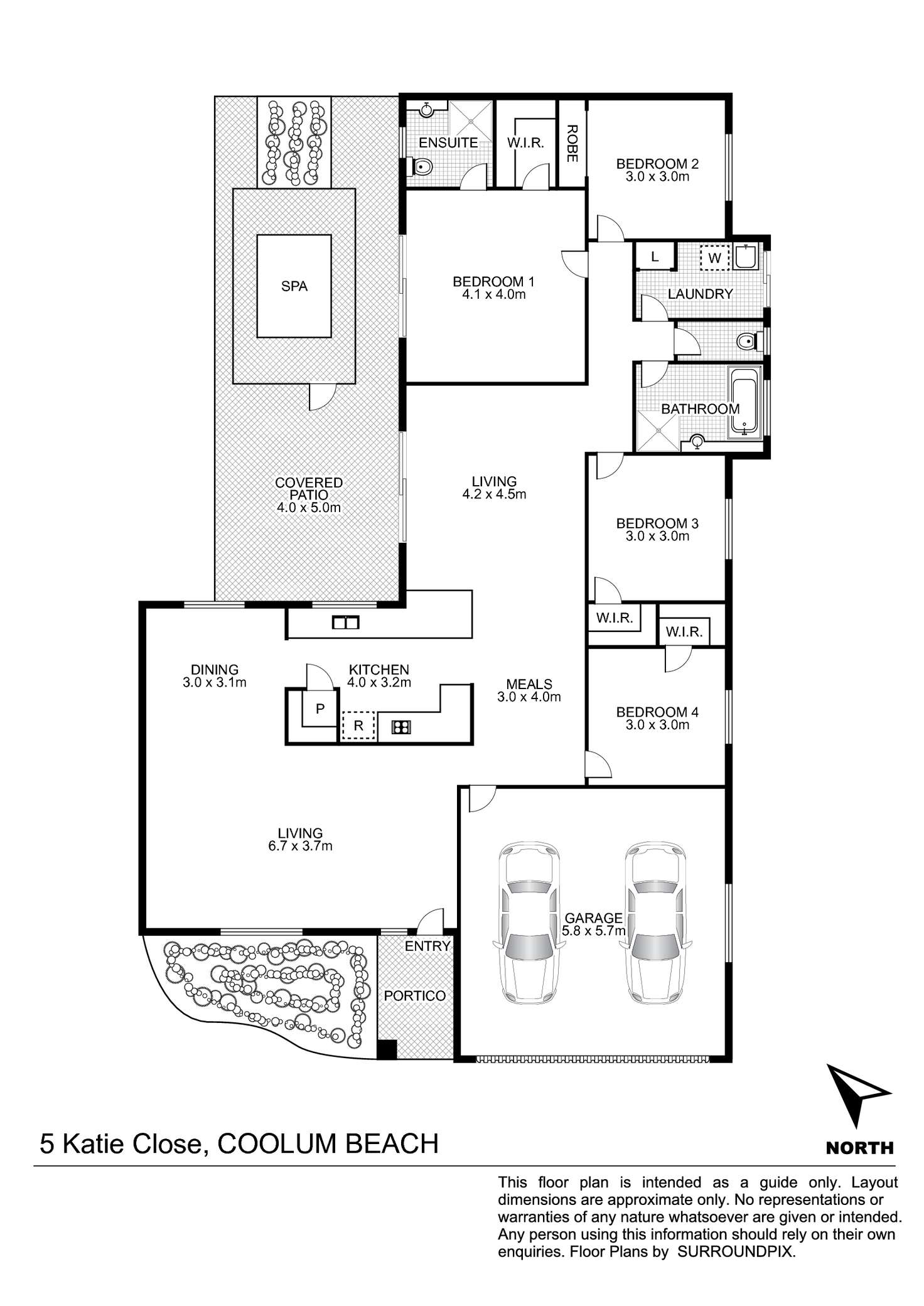 Floorplan of Homely house listing, 5 Katie Close, Coolum Beach QLD 4573