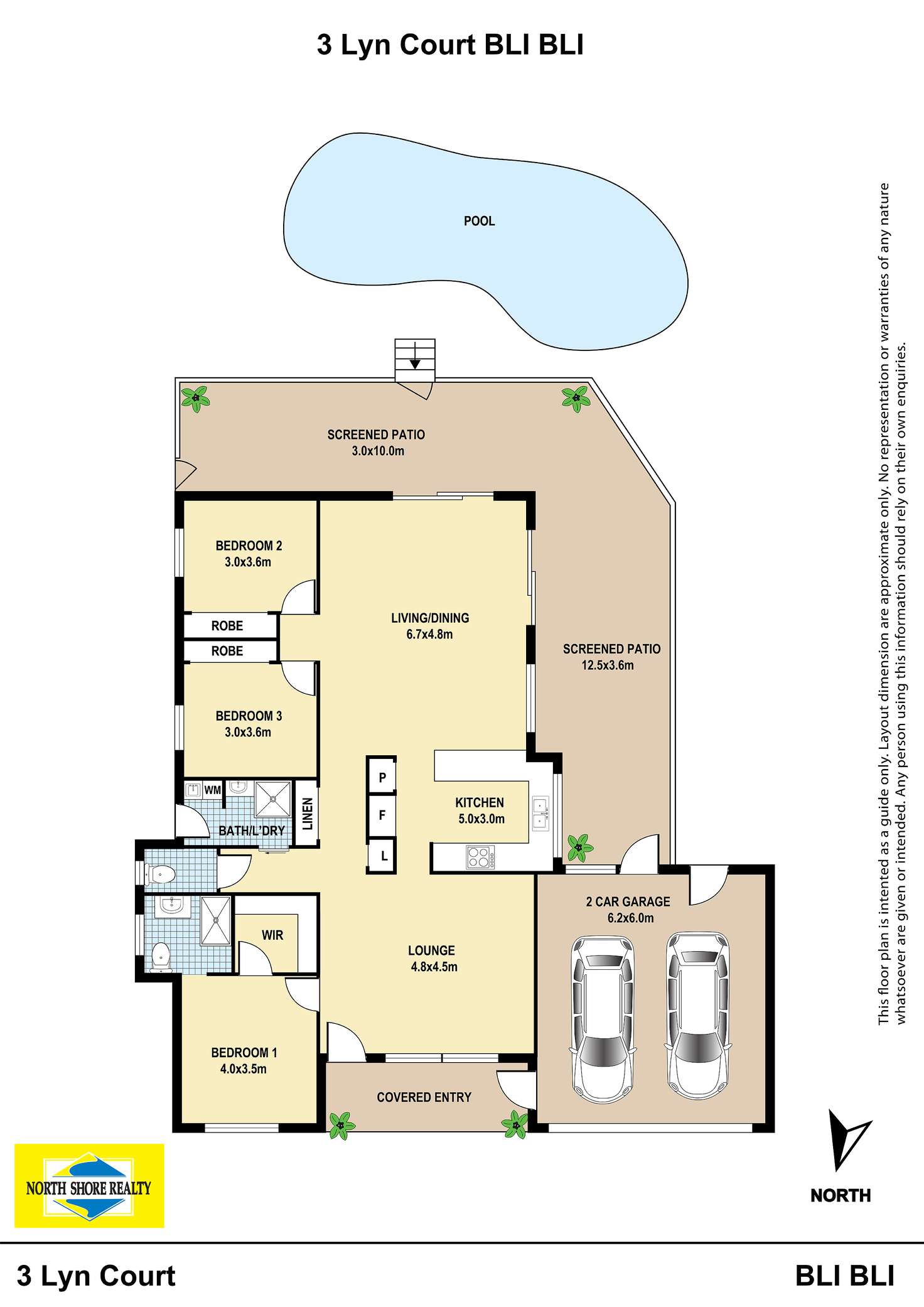 Floorplan of Homely house listing, 3 Lyn Court, Bli Bli QLD 4560