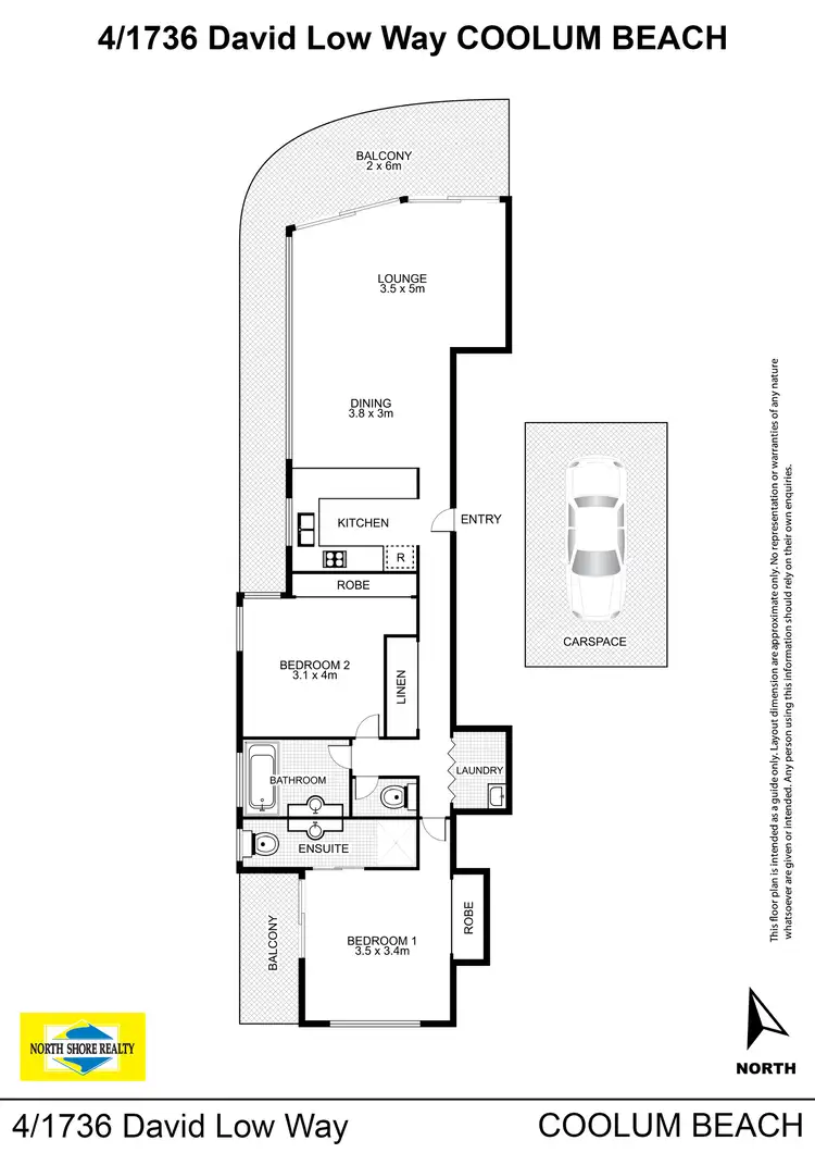 Floorplan of Homely unit listing, 4/1736 David Low Way, Coolum Beach QLD 4573