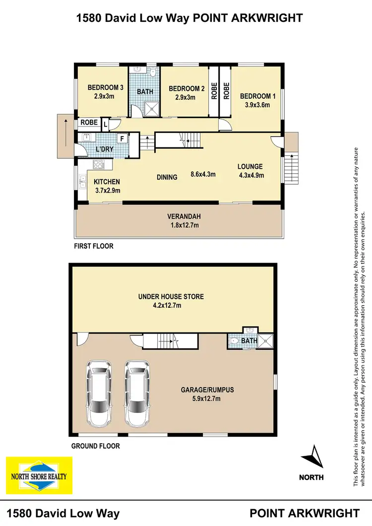 Floorplan of Homely house listing, 1580 David Low Way, Point Arkwright QLD 4573