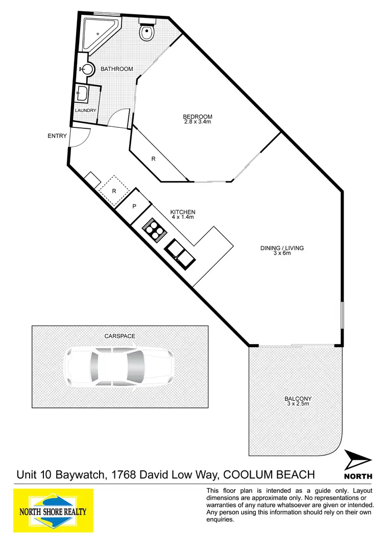 Floorplan of Homely unit listing, 10/1768 David Low Way, Coolum Beach QLD 4573