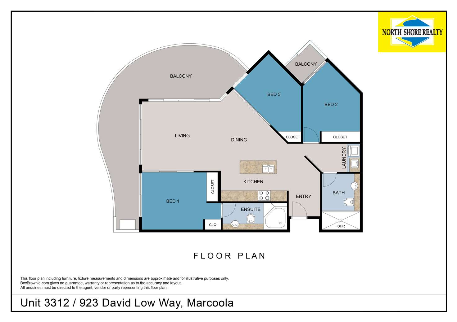 Floorplan of Homely unit listing, U3312/923 David Low Way, Marcoola QLD 4564