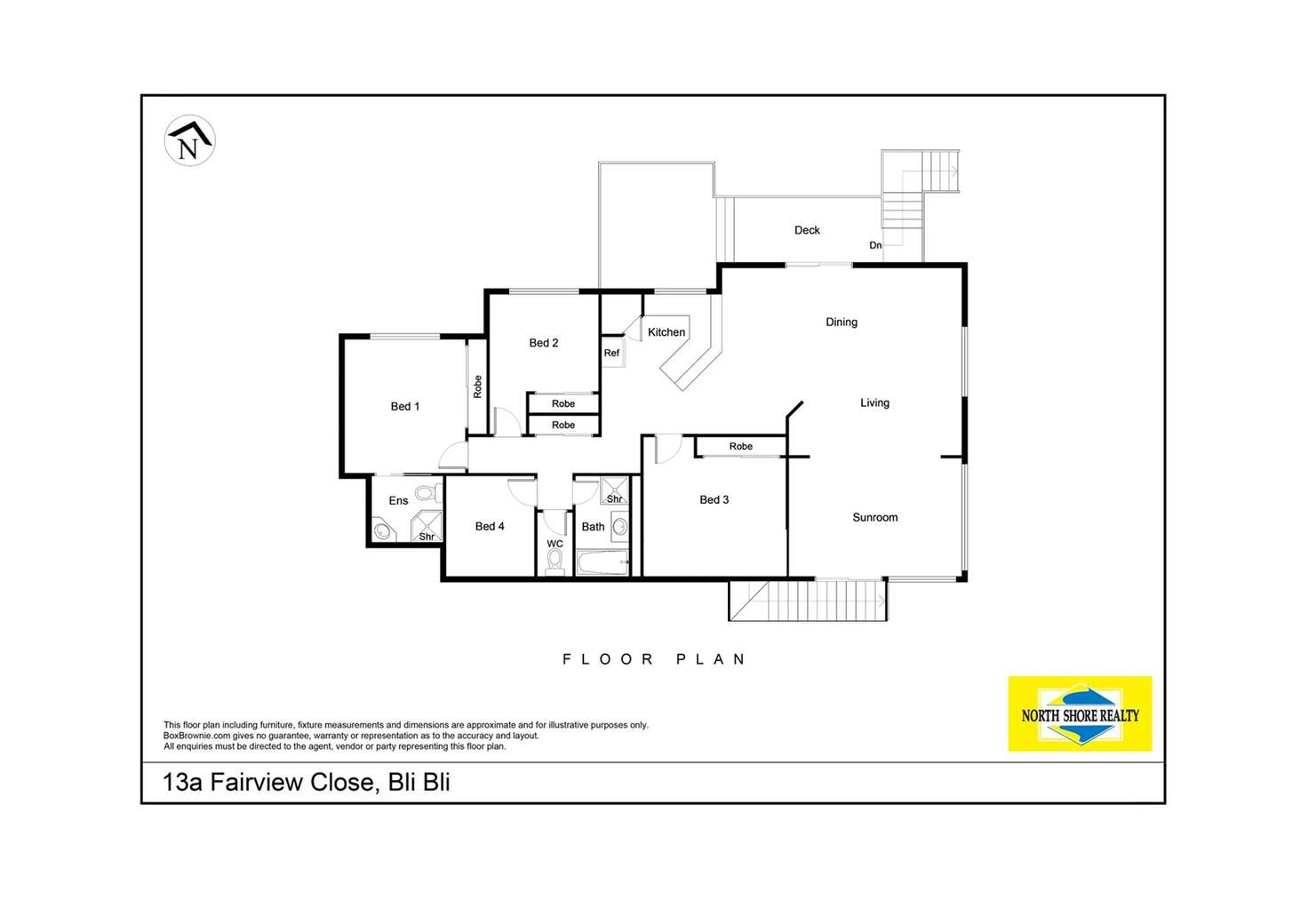 Floorplan of Homely house listing, 13a Fairview Close, Bli Bli QLD 4560