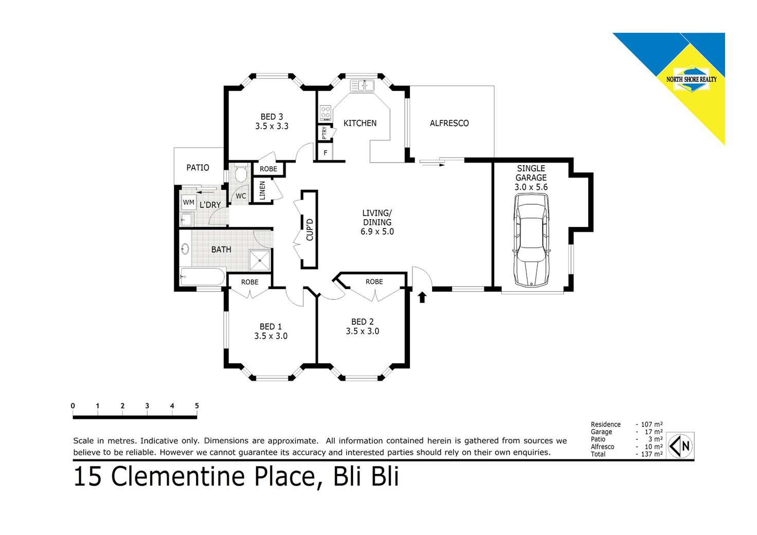 Floorplan of Homely house listing, 15 Clementine Place, Bli Bli QLD 4560