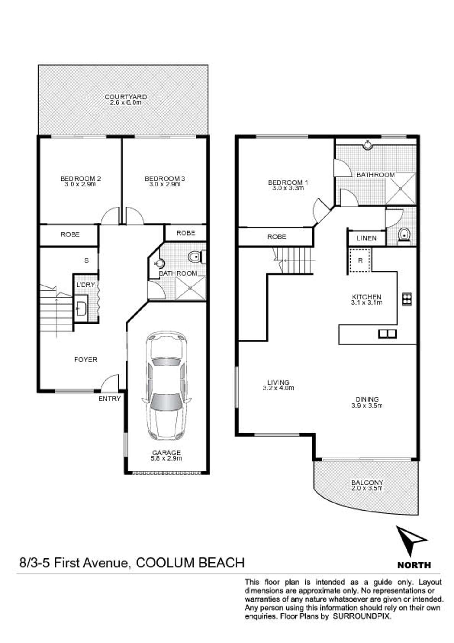 Floorplan of Homely unit listing, 8/3-5 First Avenue, Coolum Beach QLD 4573