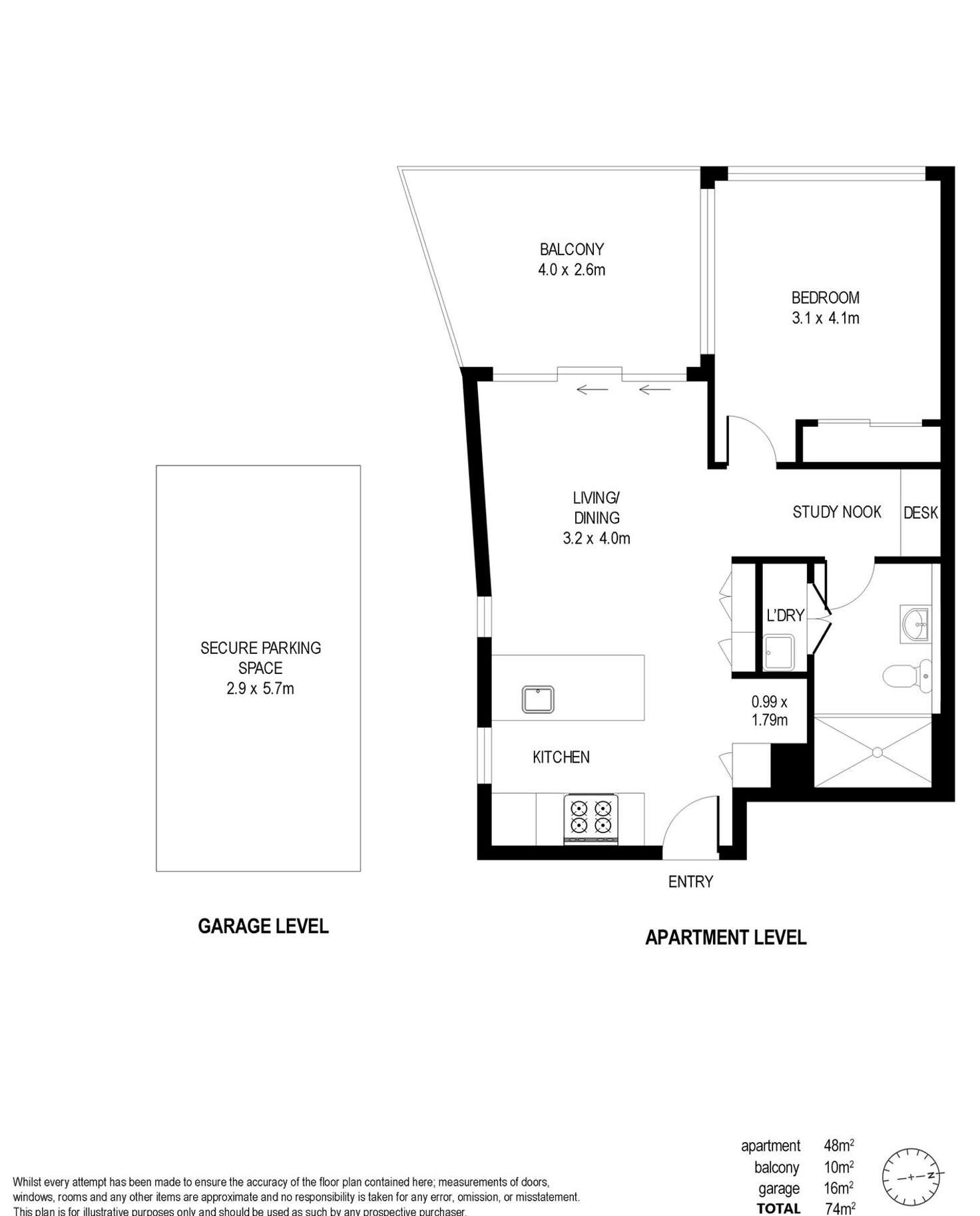 Floorplan of Homely apartment listing, 21809/1055 Ann St, Newstead QLD 4006