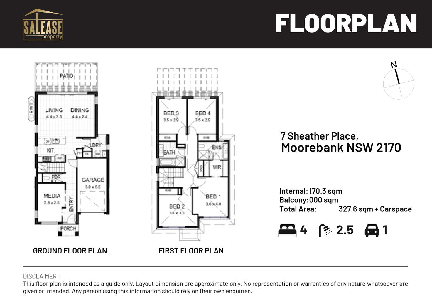 Floorplan of Homely house listing, 7 Sheather Pl, Moorebank NSW 2170
