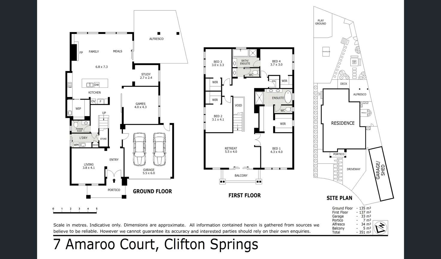 Floorplan of Homely house listing, 7 Amaroo Ct, Clifton Springs VIC 3222