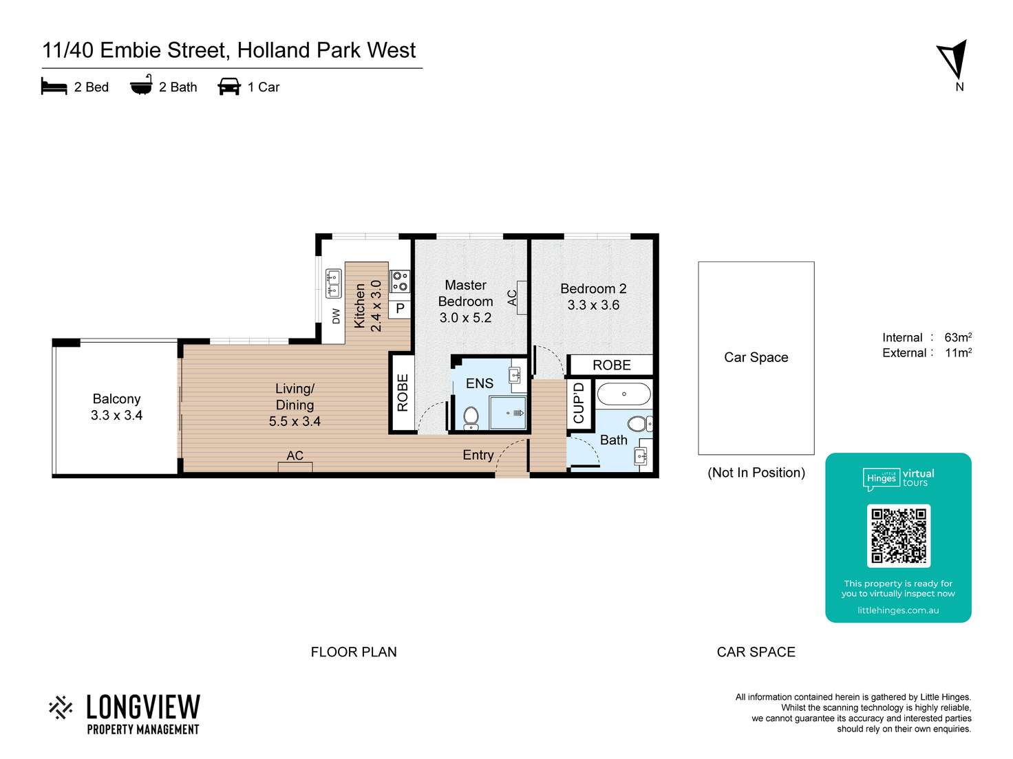 Floorplan of Homely apartment listing, 11/40 Embie St, Holland Park West QLD 4121