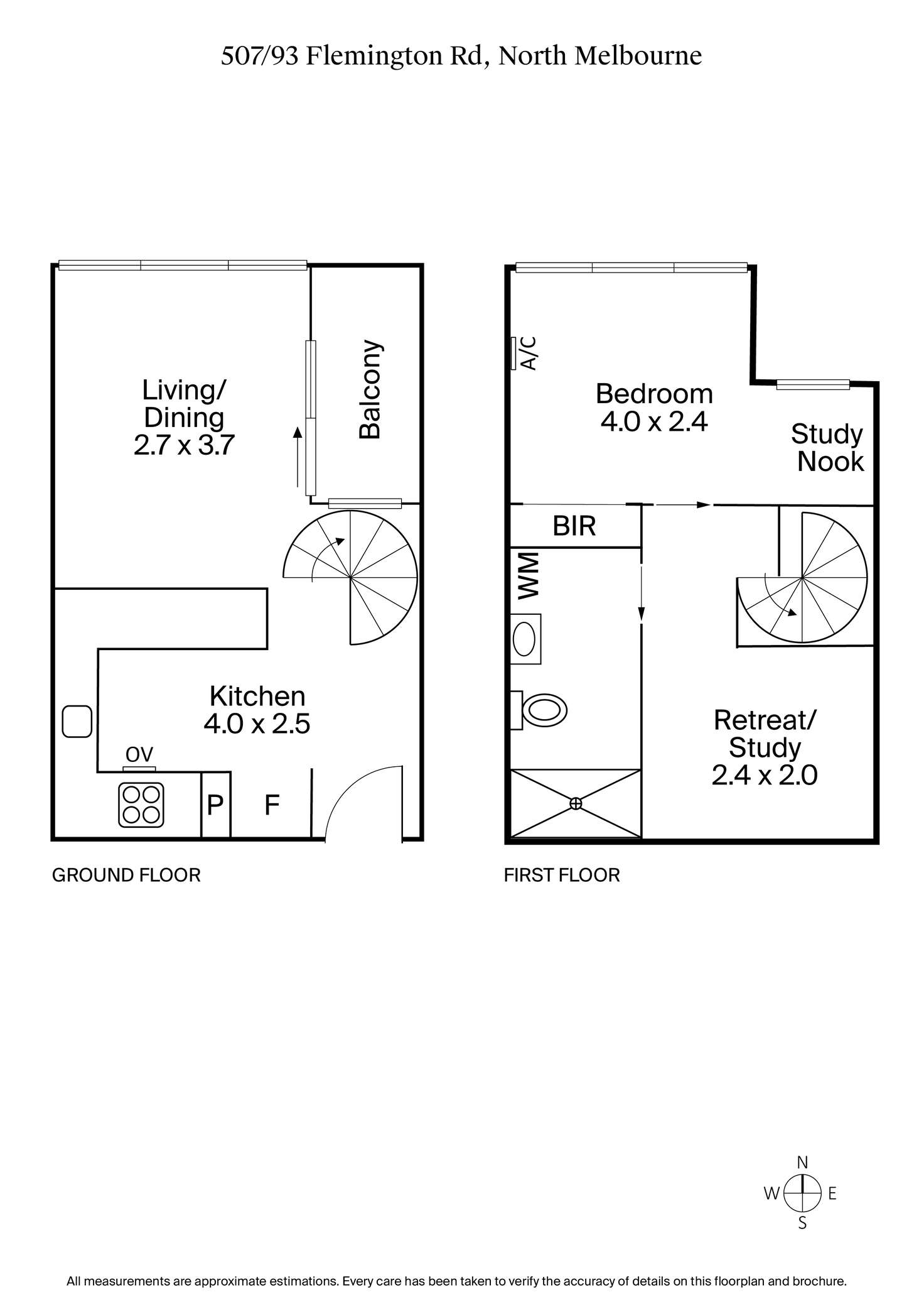 Floorplan of Homely apartment listing, 507/93 Flemington Rd, North Melbourne VIC 3051