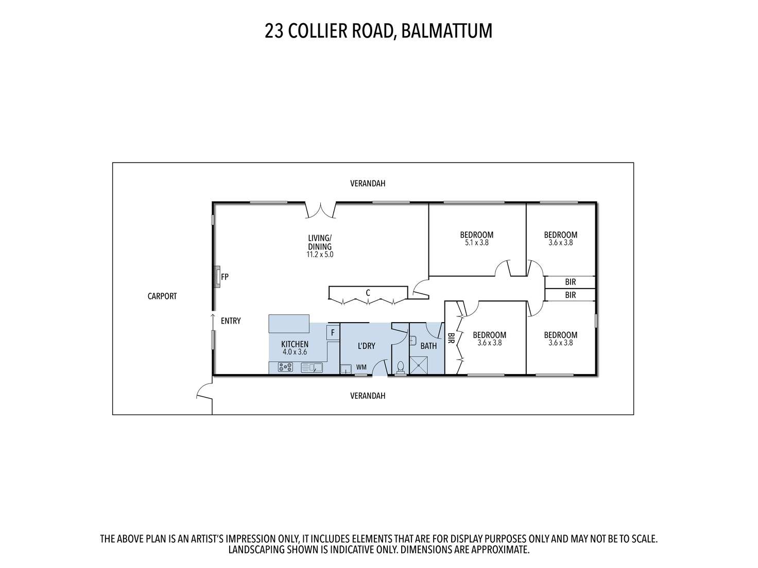 Floorplan of Homely house listing, 23 Collier Rd, Balmattum VIC 3666